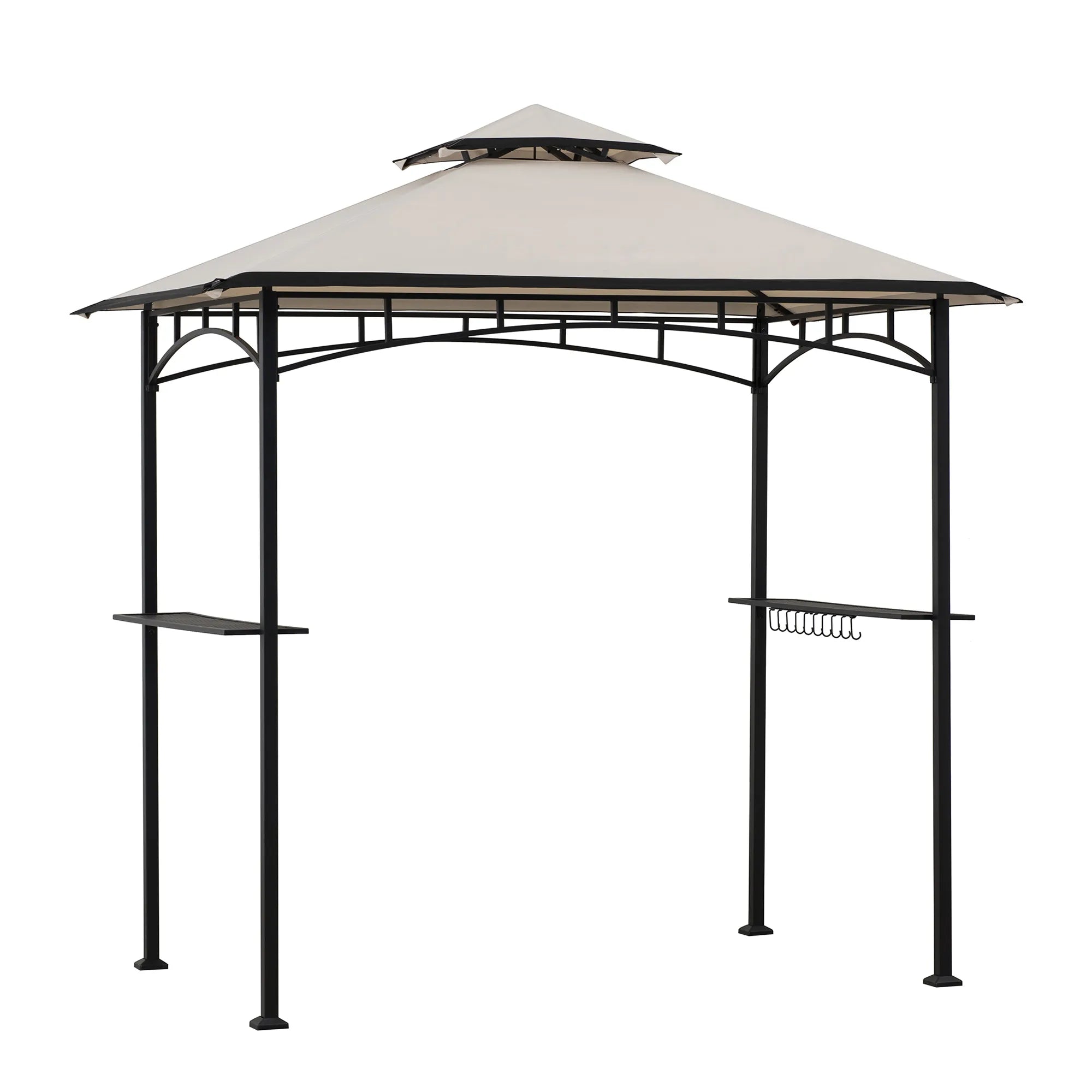 SUNJOY BBQ 2-Tier Grill Canopy, 8x5 - Beige & Black